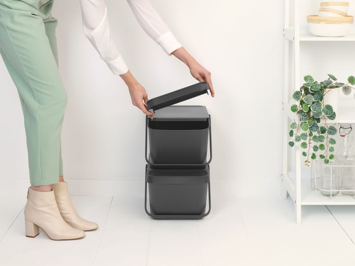 Sort & Go Stapelbare afvalemmer 20 L, Grijs Brabantia