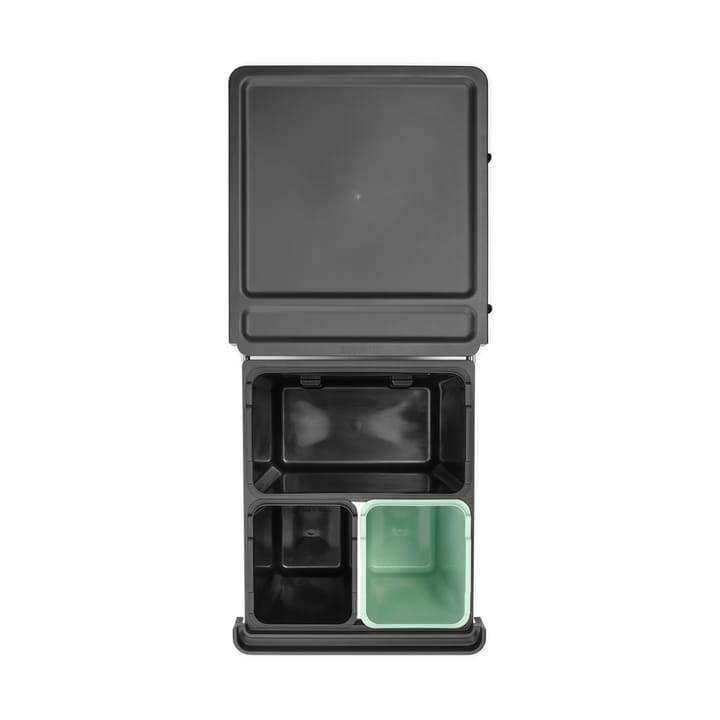 Sort&Go Inbouwbare afvalemmer, 10+10+20 L, Donkergrijs Brabantia