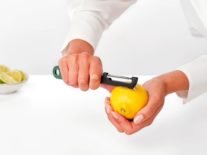 TASTY+ Draaibare Food Peeler+Zester Dunschiller draaibaar plus zesteur, Fir Green Brabantia