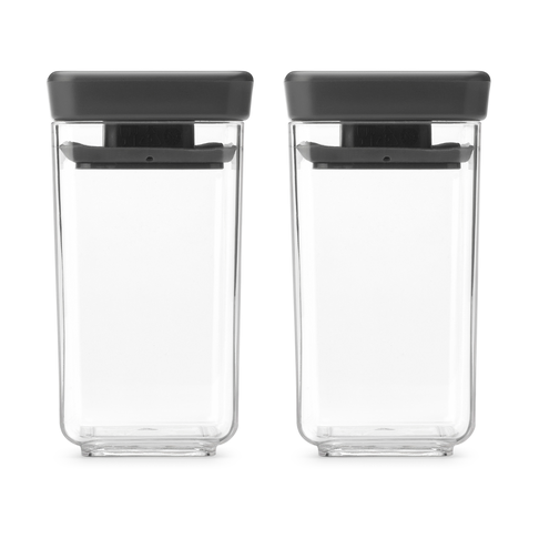 Brabantia TASTY+ stapelbare pot 2-delig 0,15 L Donkergrijs