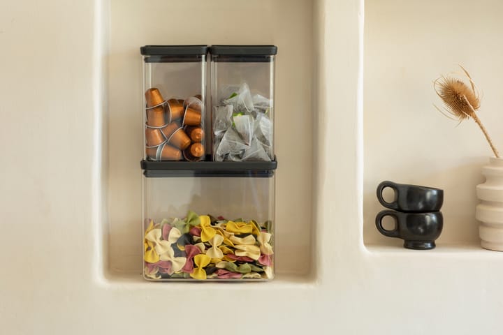 TASTY+ stapelbare pot 3-delig 2x1,6 L+3,5L, Donkergrijs Brabantia