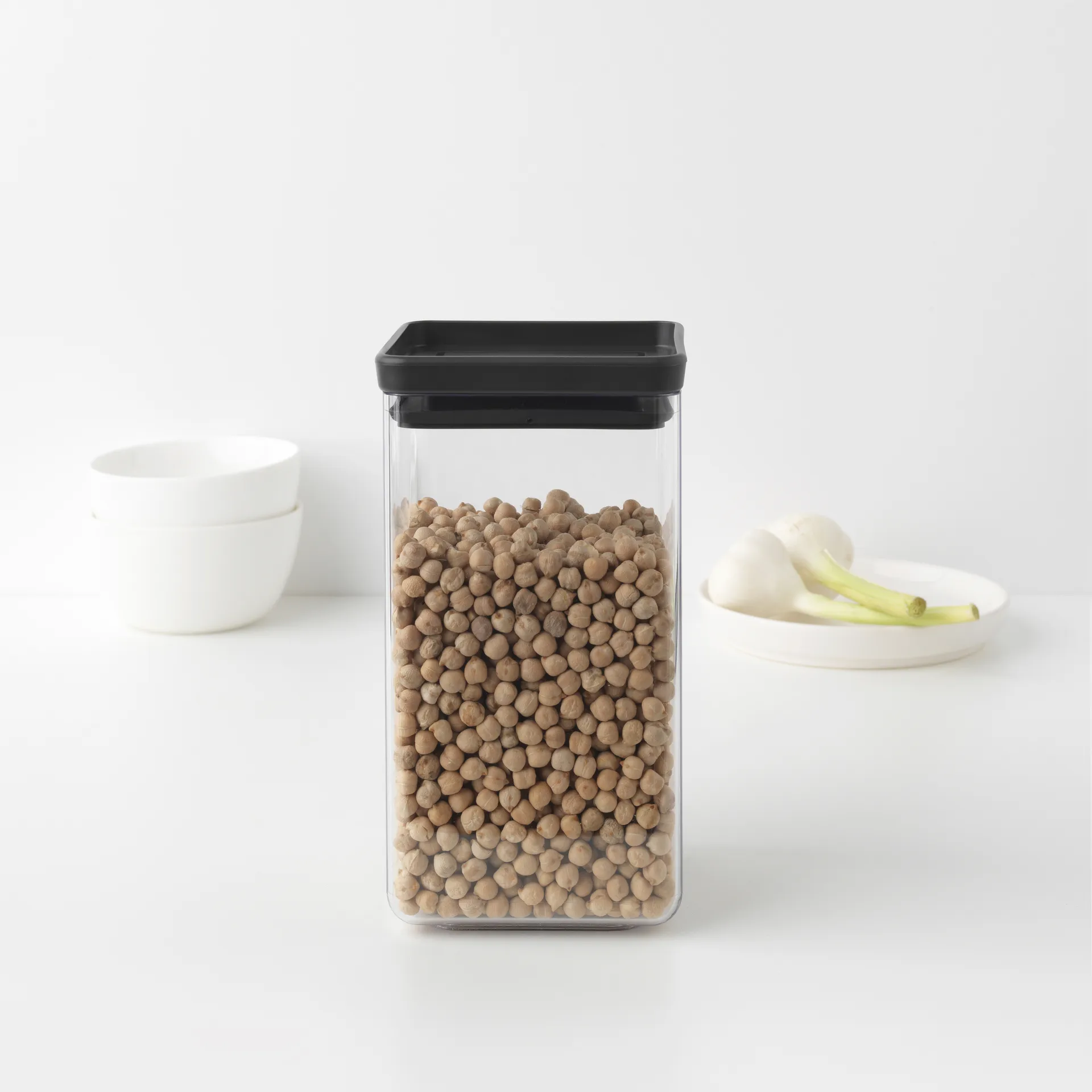 TASTY+ vierkante opbergpot 1,6 L, Donkergrijs Brabantia