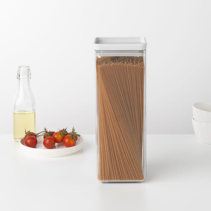 TASTY+ vierkante opbergpot 2,5 L, Lichtgrijs Brabantia