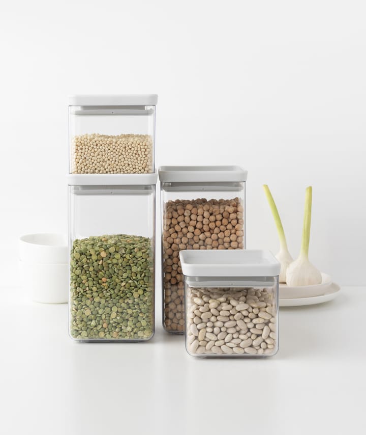 TASTY+ vierkante opbergpot set, Lichtgrijs Brabantia