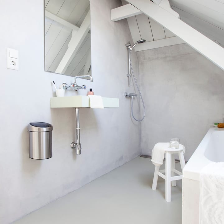 Touch Bin prullenbak 3 liter muurgemonteerd, matstaal Brabantia