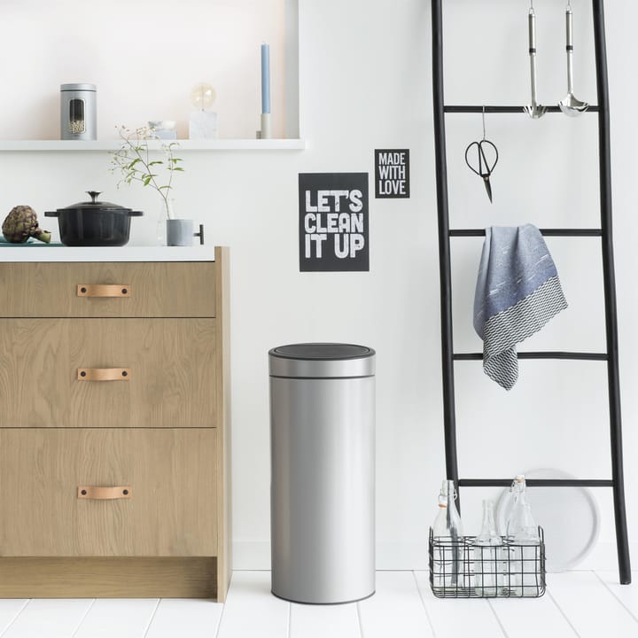 Touch Bin prullenbak 30 liter, grijs metallic Brabantia