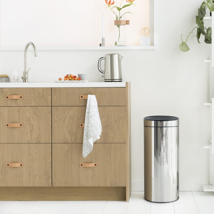 Touch Bin prullenbak 30 liter, staal glanzend Brabantia