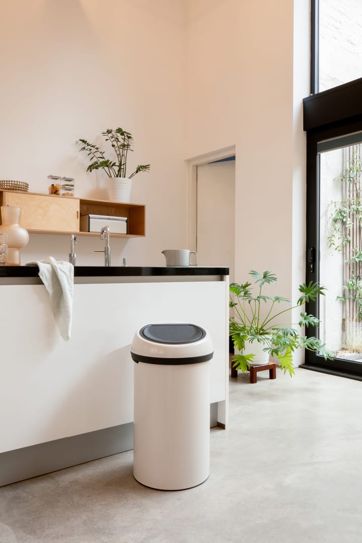 Touch Bin prullenbak rond 60 liter, Soft Beige Brabantia