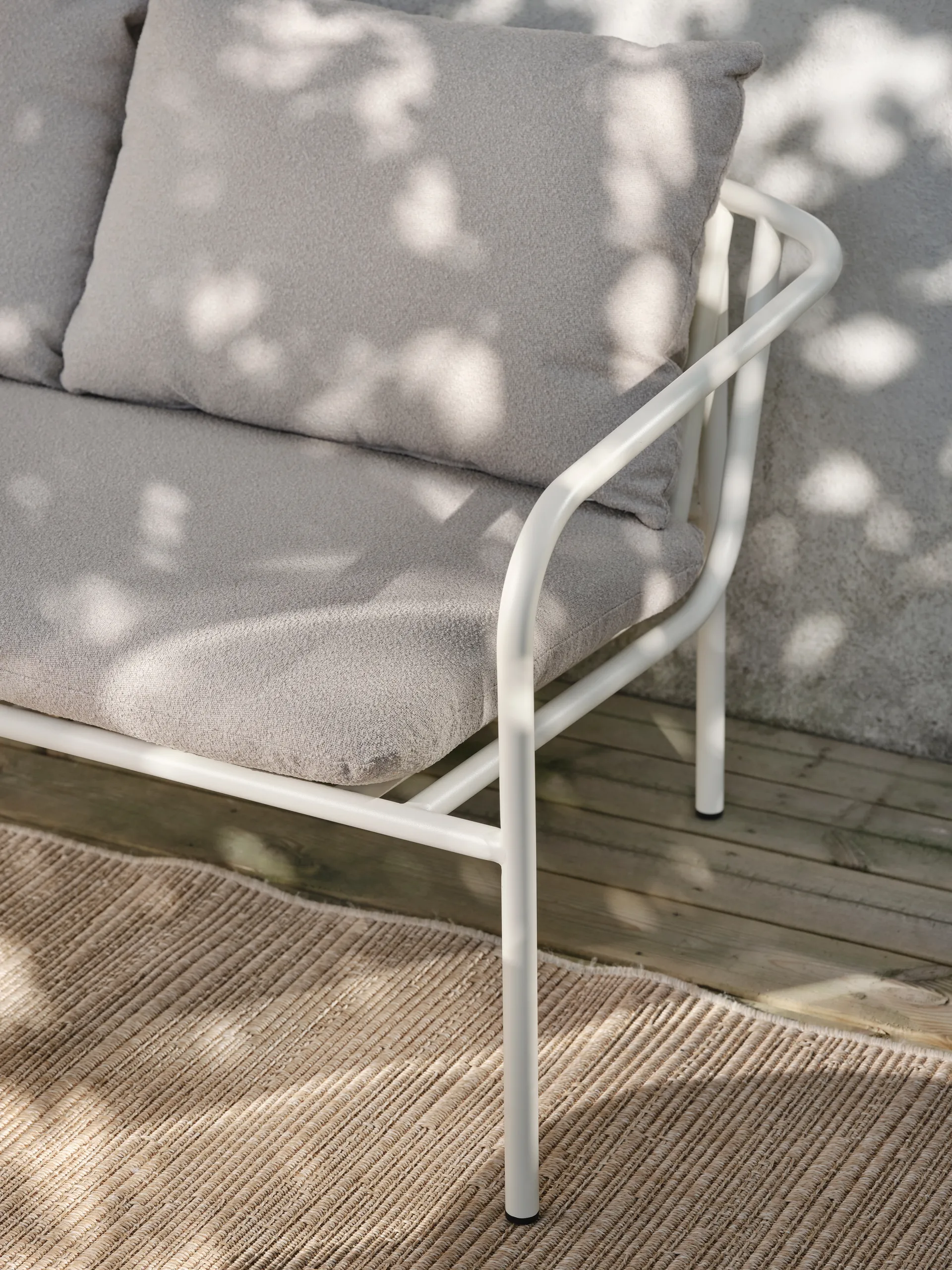 Bendt bank, Teddy beige-pearl white Brafab