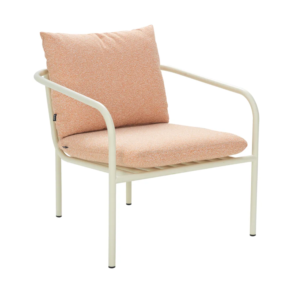 Bendt fauteuil, White-teddy oranje Brafab