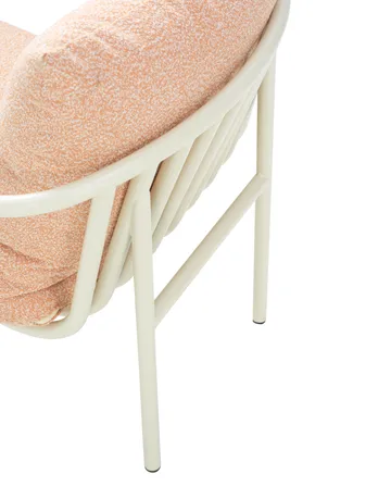 Bendt fauteuil - White-teddy oranje - Brafab
