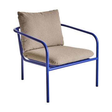 Bendt loungestoel - Teddy beige-indigo blue - Brafab
