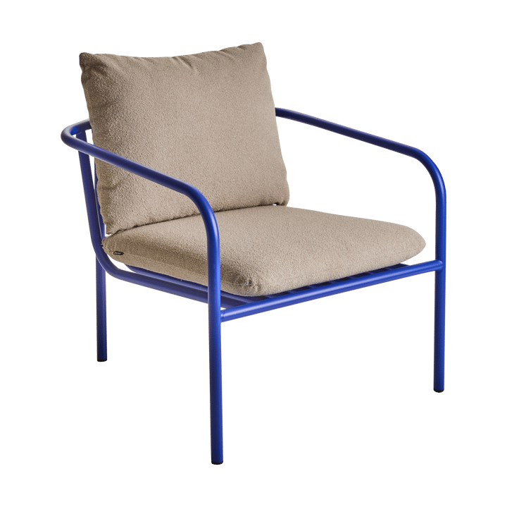 Bendt loungestoel - Teddy beige-indigo blue - Brafab