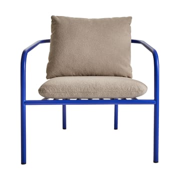 Bendt loungestoel - Teddy beige-indigo blue - Brafab