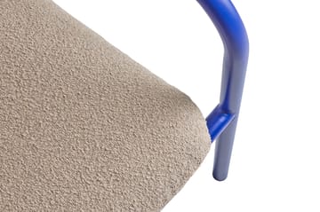 Bendt loungestoel - Teddy beige-indigo blue - Brafab