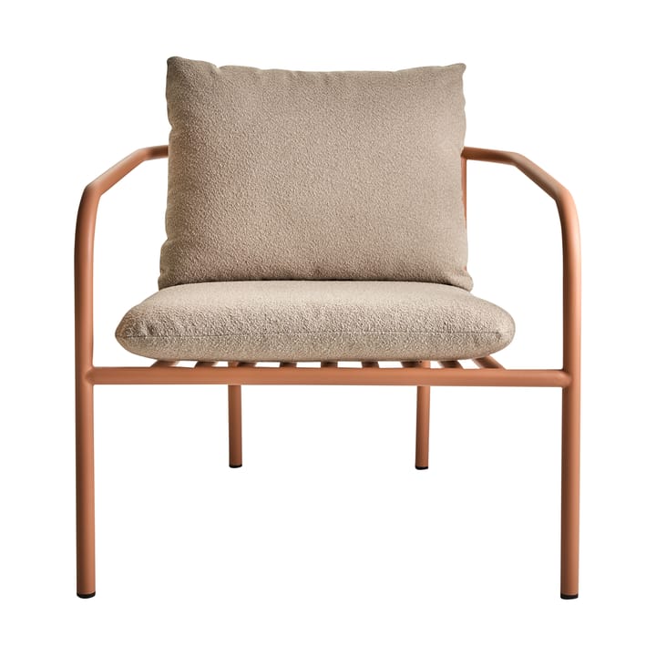 Bendt loungestoel, Teddy beige-peach Brafab