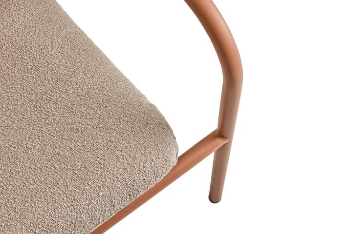 Bendt loungestoel, Teddy beige-peach Brafab