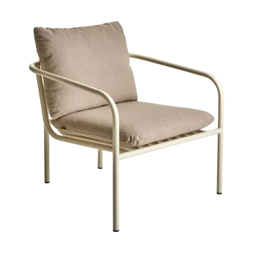 Bendt loungestoel - Teddy beige-pearl white - Brafab