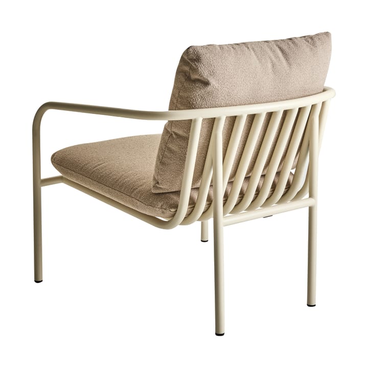 Bendt loungestoel, Teddy beige-pearl white Brafab