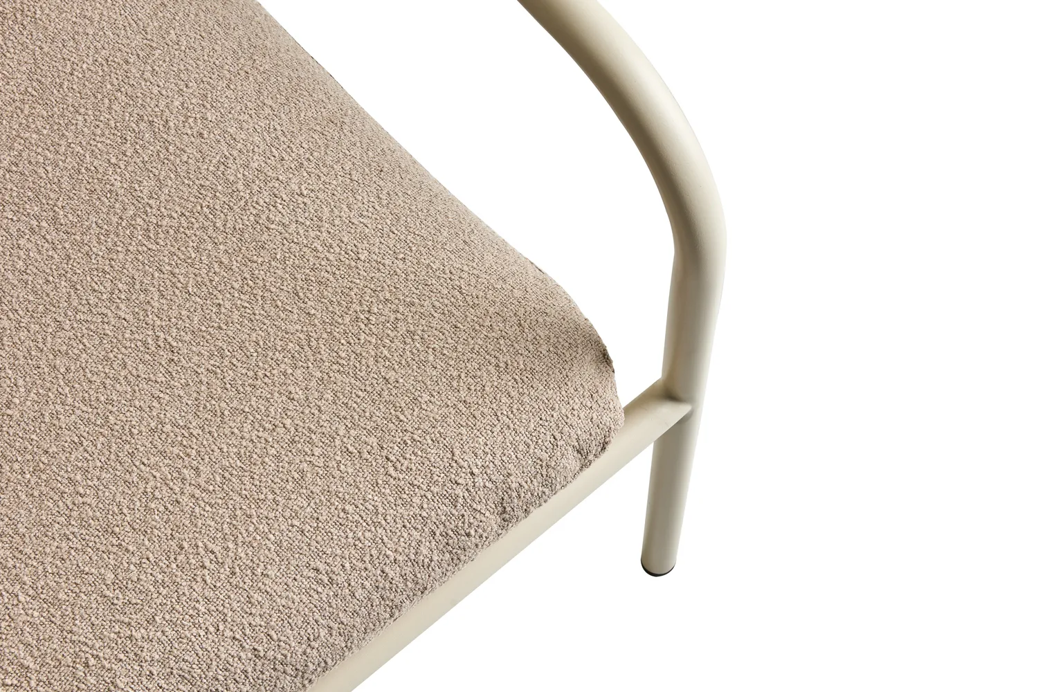 Bendt loungestoel, Teddy beige-pearl white Brafab