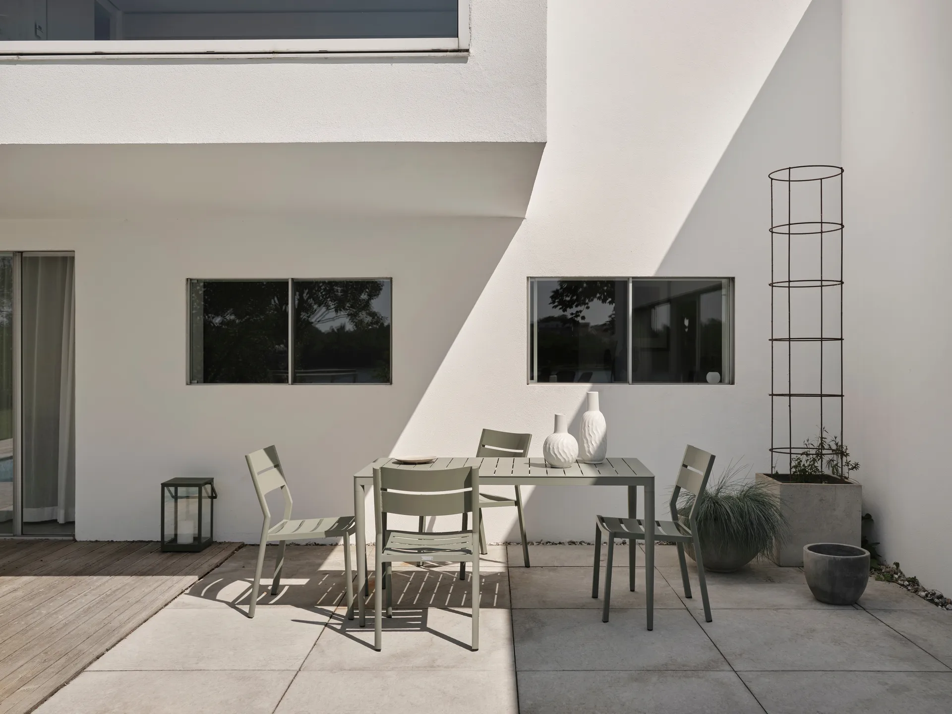 Bigby eettafel, Dusty green, 144x76 cm Brafab