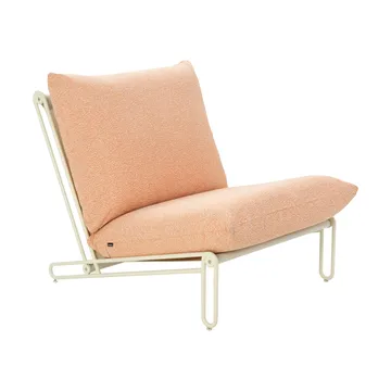 Blixt loungestoel - Pearl white-teddy orange - Brafab