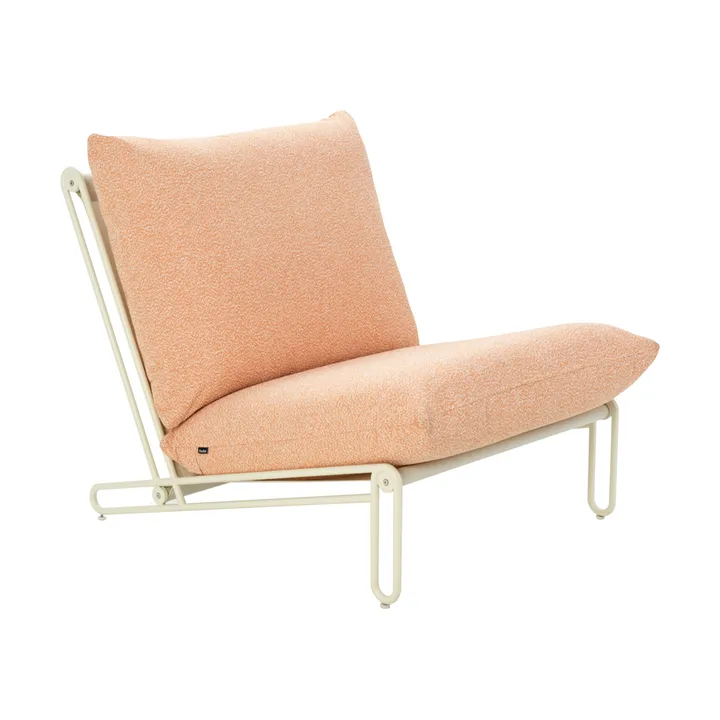 Blixt loungestoel - Pearl white-teddy orange - Brafab