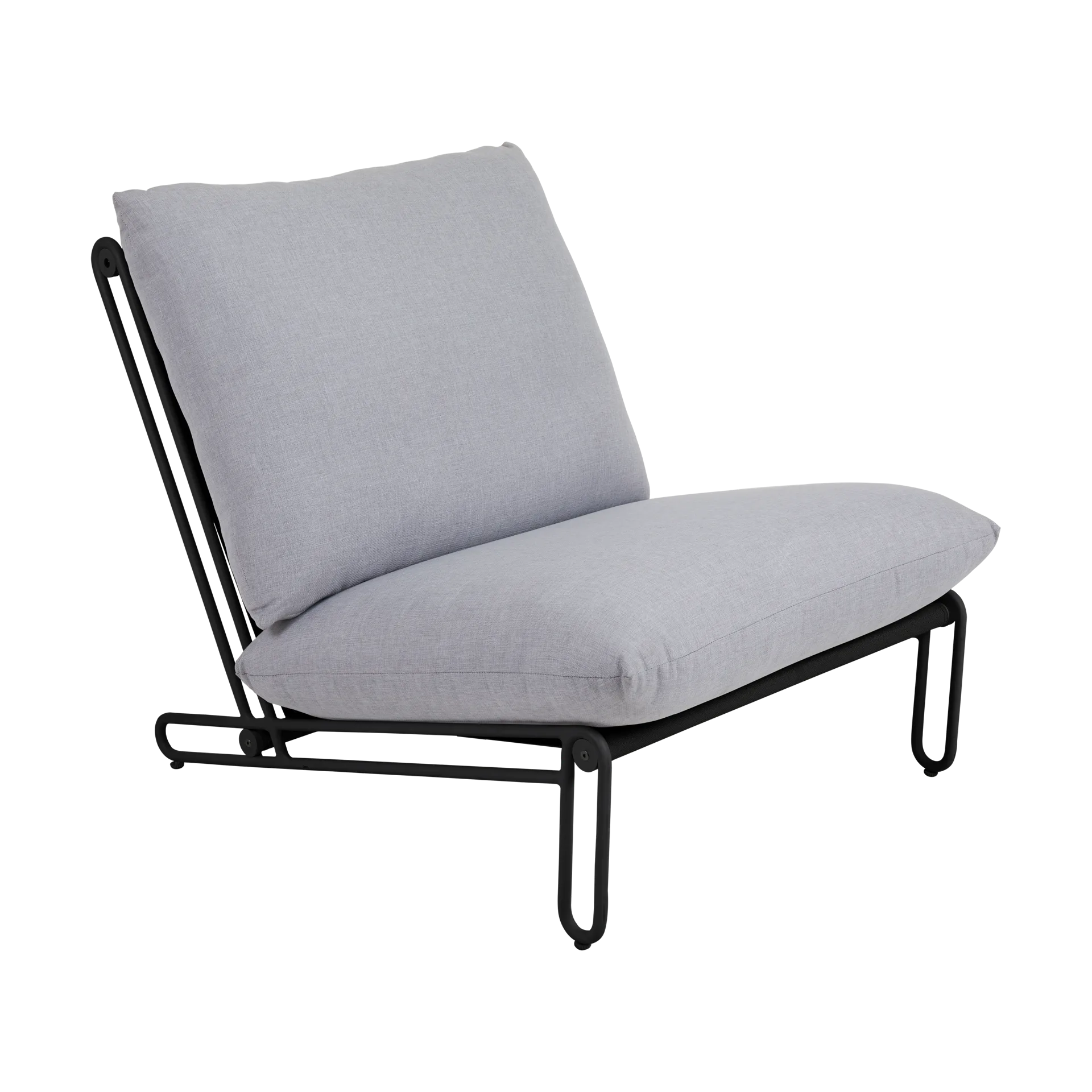 Blixt loungestoel, Zwart-sky grey Brafab