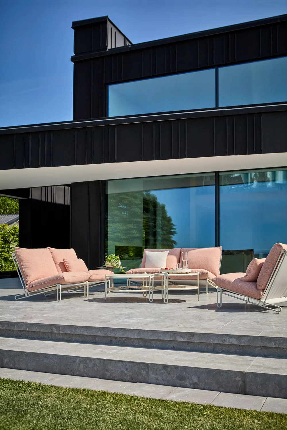 Blixt salontafel, Pearl white, Ø85 cm Brafab