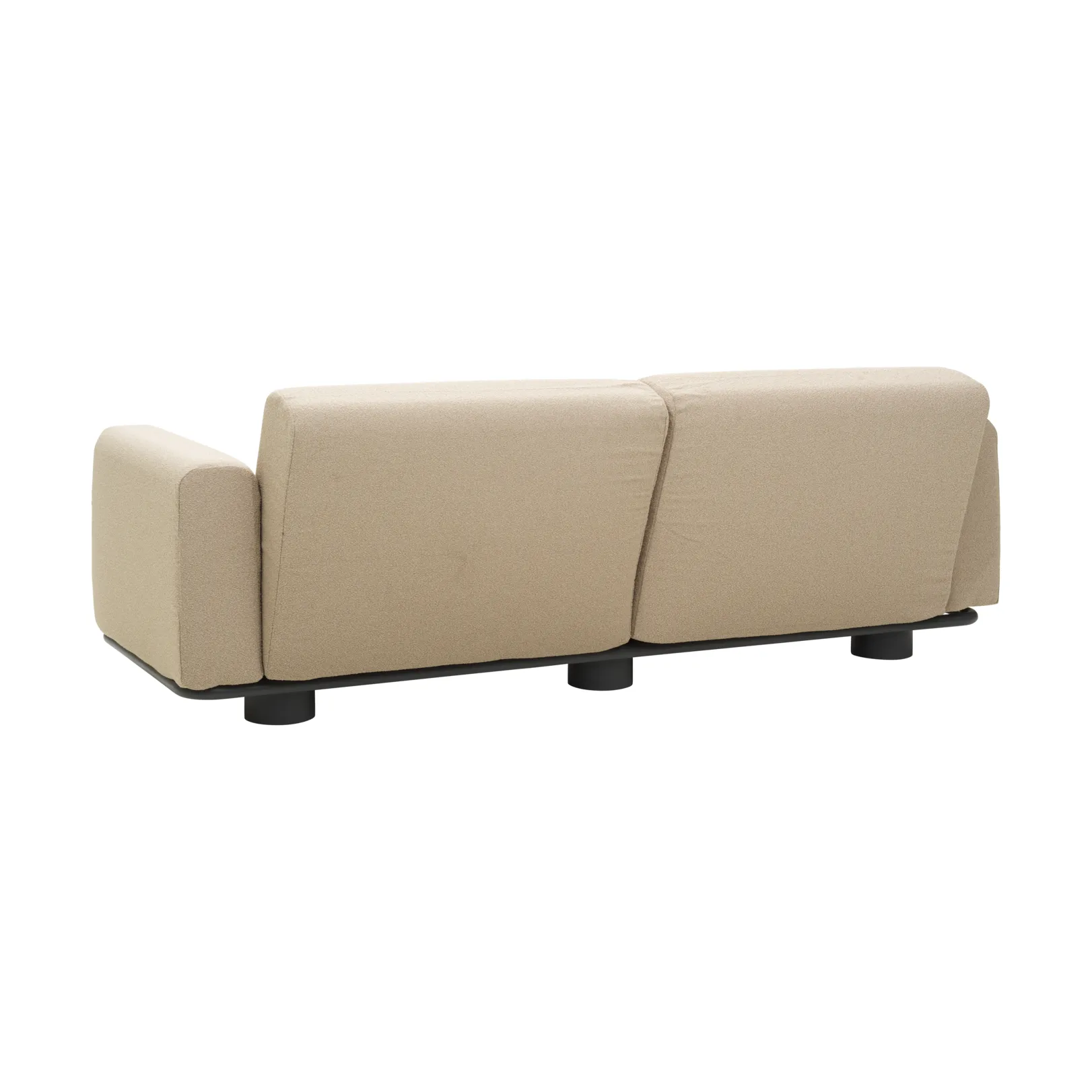 Bolster bank, Antraciet-teddy beige, 2,5-zits Brafab