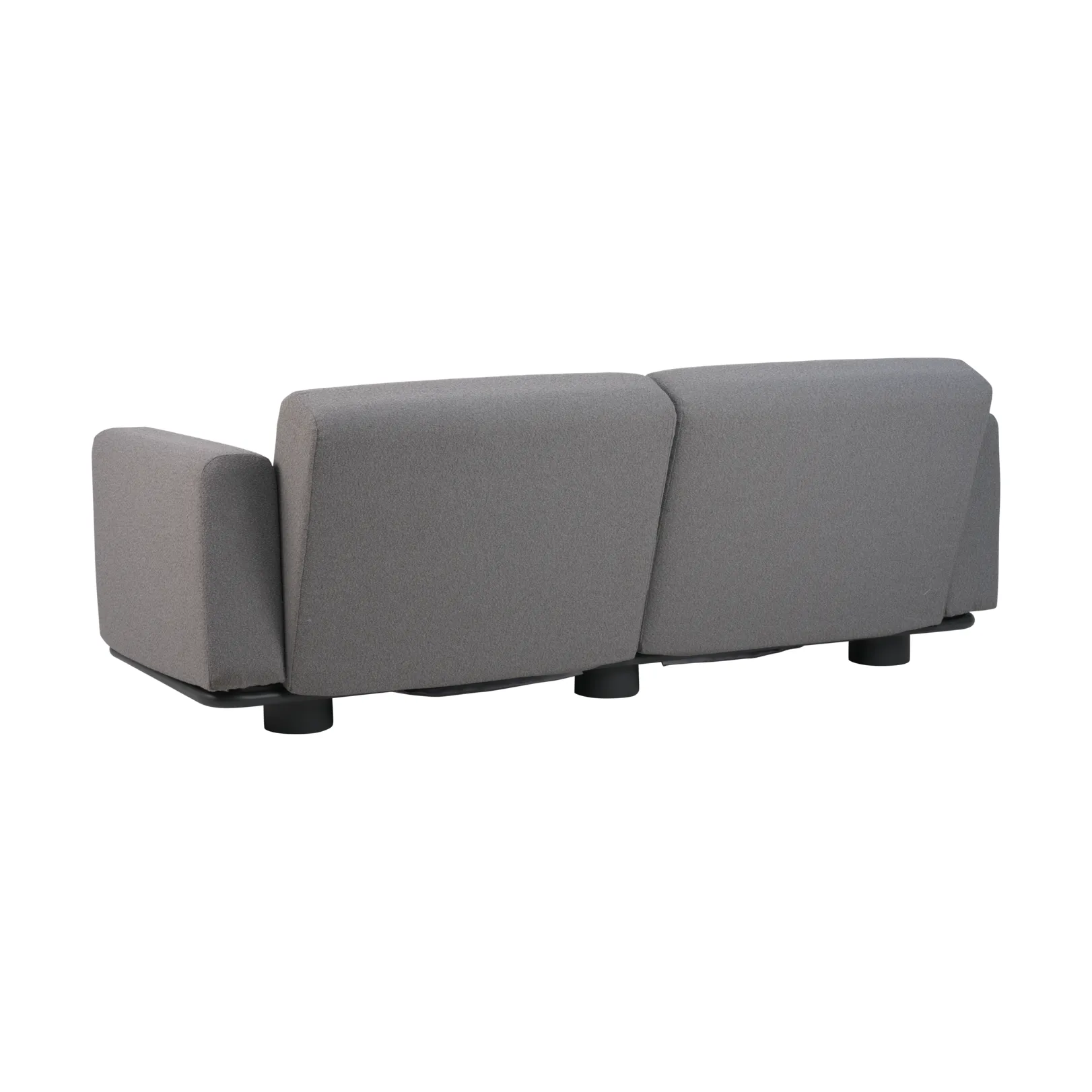 Bolster bank, Antraciet-teddy grey, 2,5-zits Brafab
