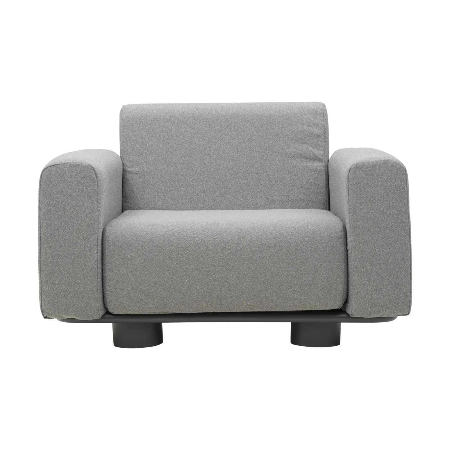 Bolster fauteuil, Antraciet-teddy grey Brafab