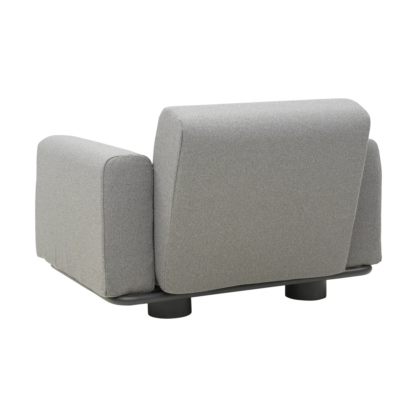 Bolster fauteuil, Antraciet-teddy grey Brafab