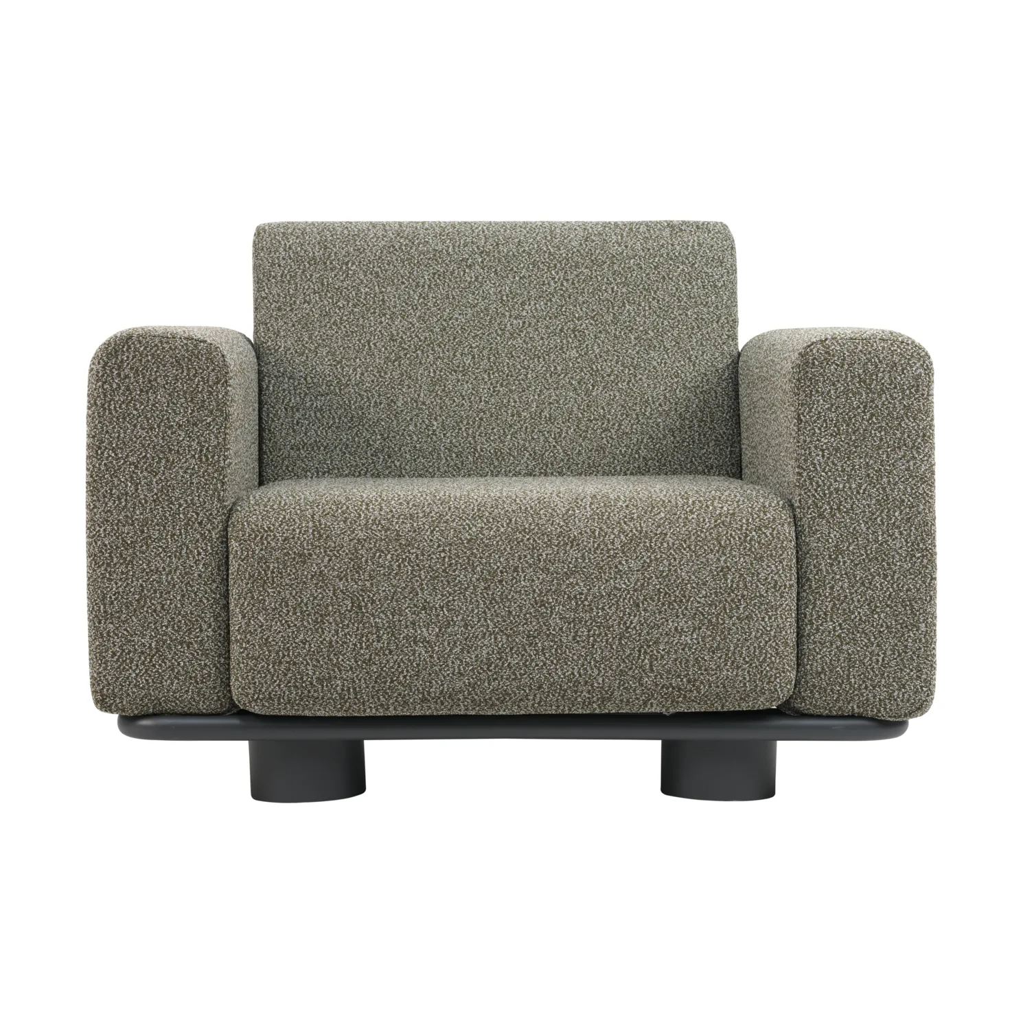 Bolster fauteuil, Antraciet-teddy verde Brafab