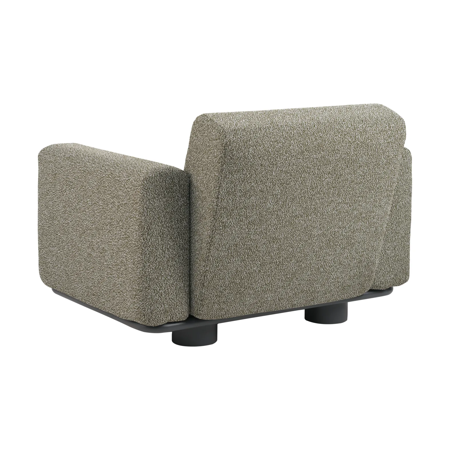 Bolster fauteuil, Antraciet-teddy verde Brafab