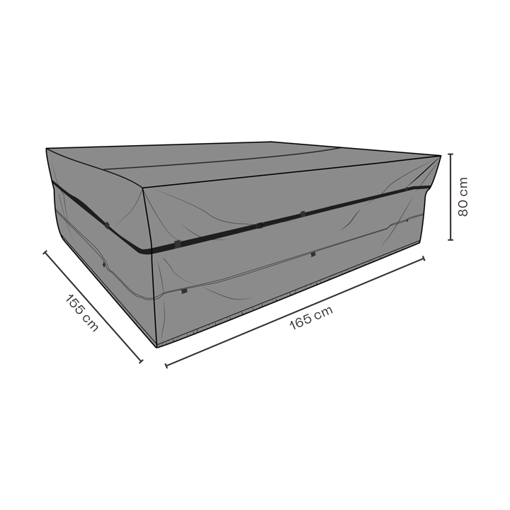 Brafab meubelbescherming eettafelset - Zwart 165x155 cm - Brafab