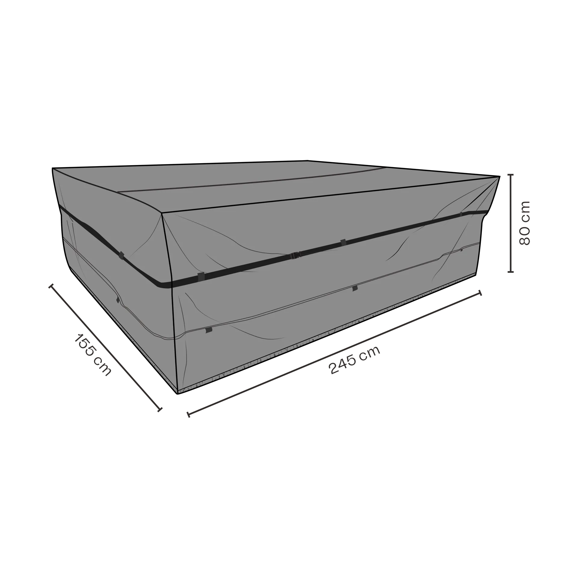Brafab meubelbescherming eettafelset, Zwart 245x155 cm Brafab