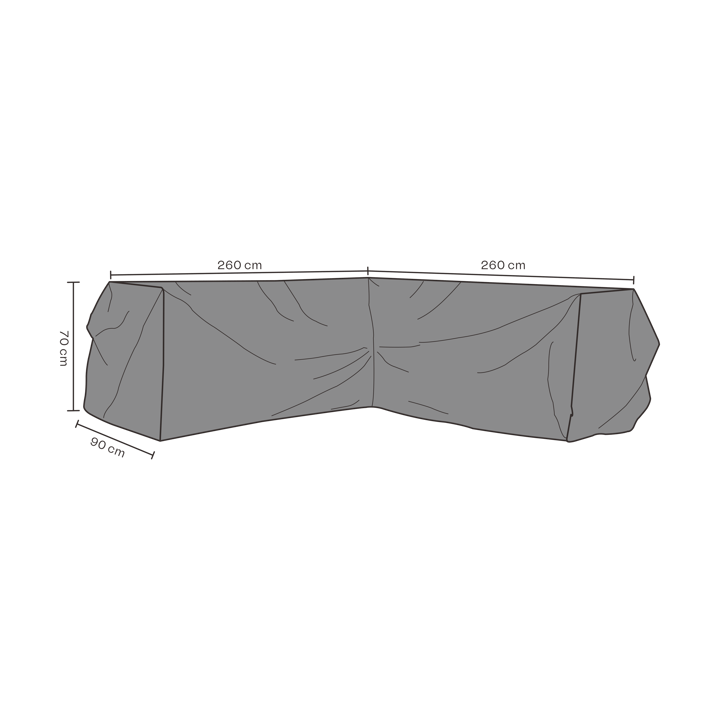 Brafab meubelbescherming hoekbank - Zwart 260 cm - Brafab