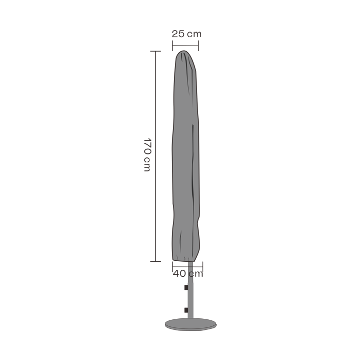 Brafab meubelbescherming parasol - Zwart 170 cm - Brafab
