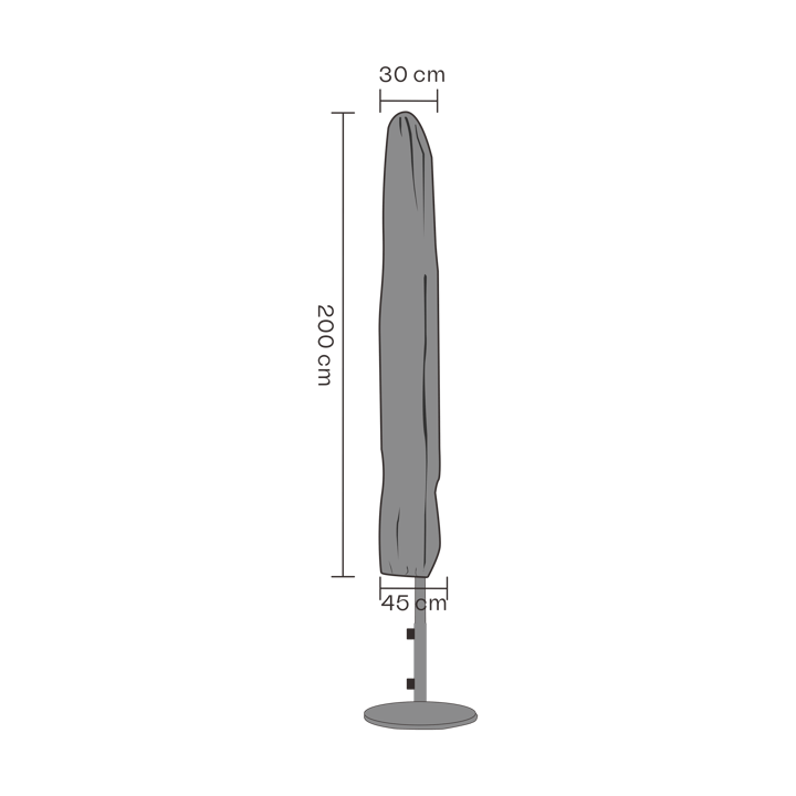 Brafab meubelbescherming parasol - Zwart 200 cm - Brafab