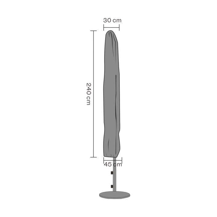 Brafab meubelbescherming parasol - Zwart 240 cm - Brafab