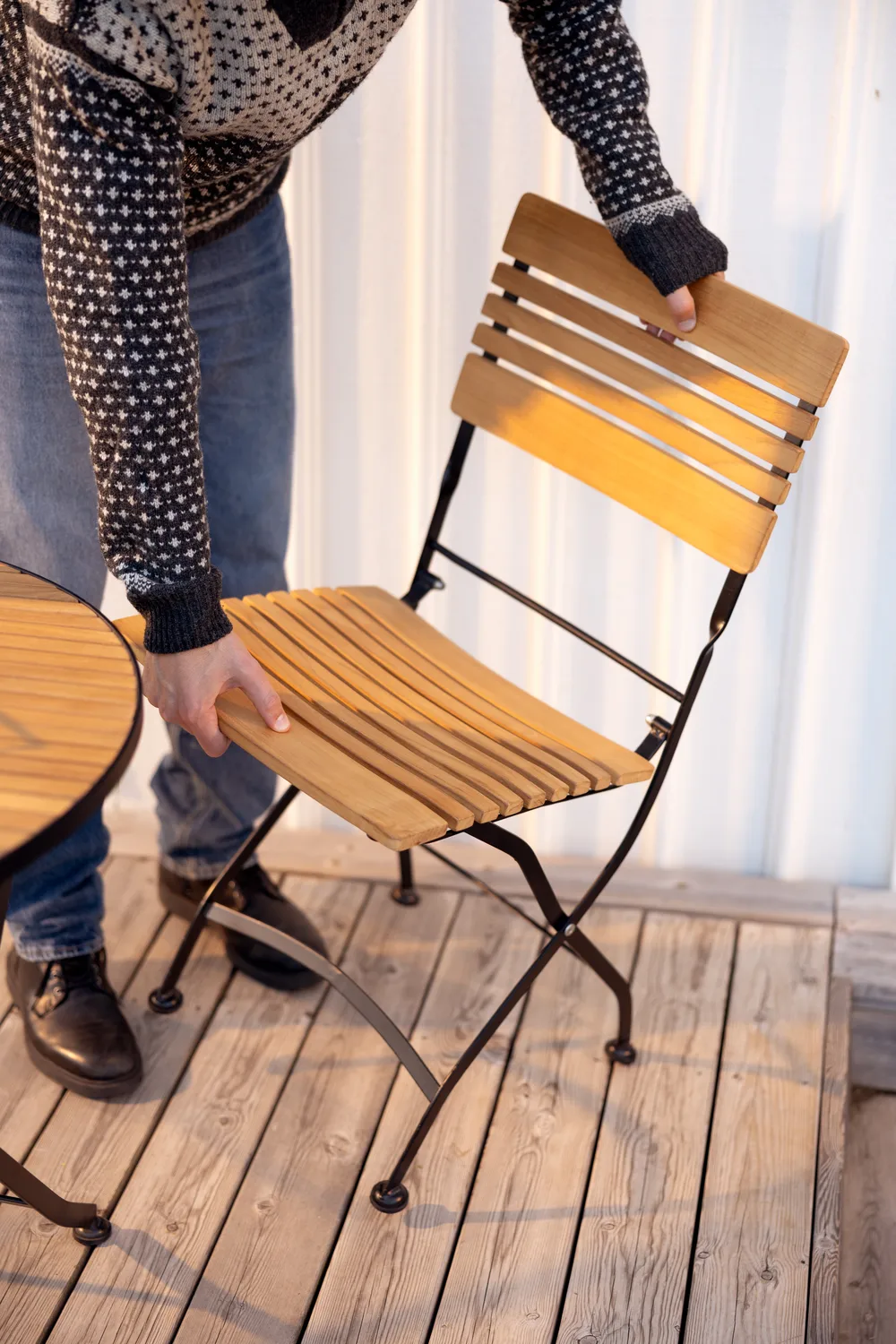 Brewer eetkamerstoel, Zwart-teak Brafab