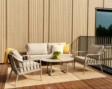 Coleville bank - Khaki-burlap beige, 3-zits - Brafab