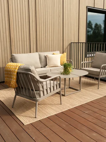 Coleville bank - Khaki-burlap beige, 3-zits - Brafab