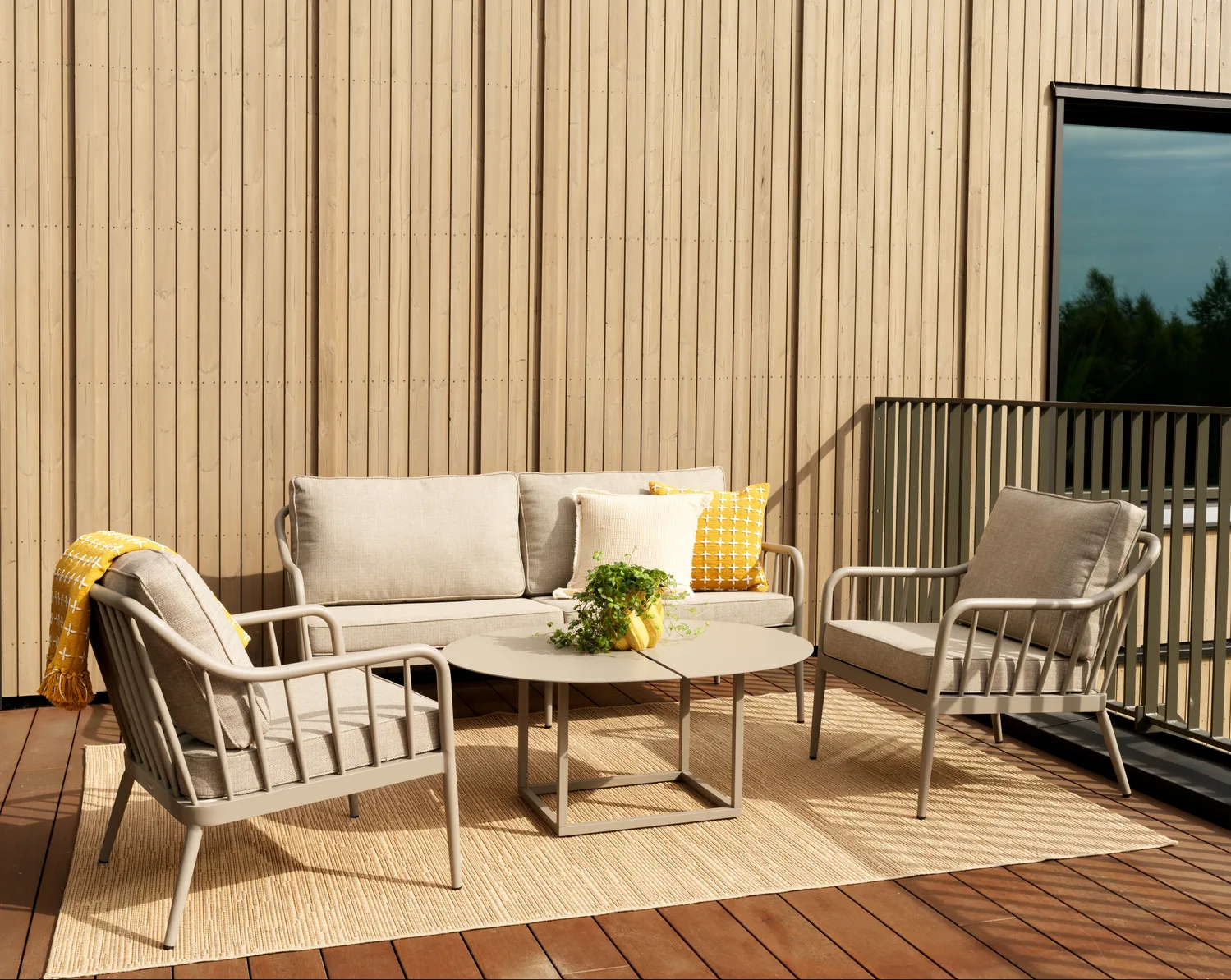 Coleville fauteuil, Khaki-burlap beige Brafab