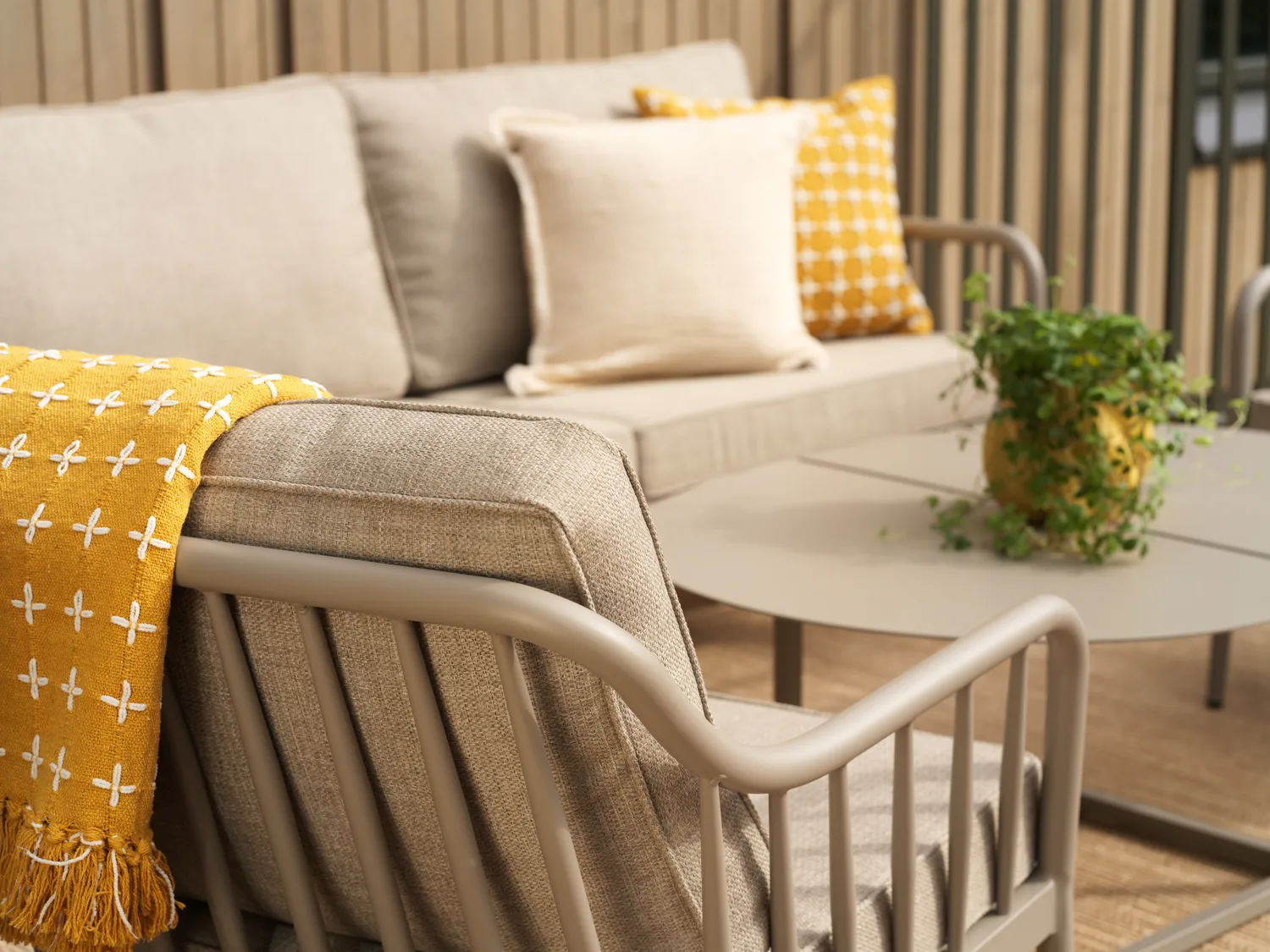 Coleville fauteuil, Khaki-burlap beige Brafab