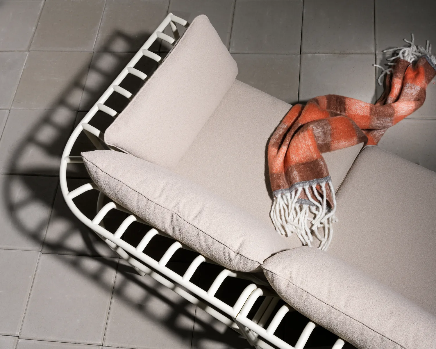 Collier bankmodule, Pearl white-teddy beige, hoek Brafab