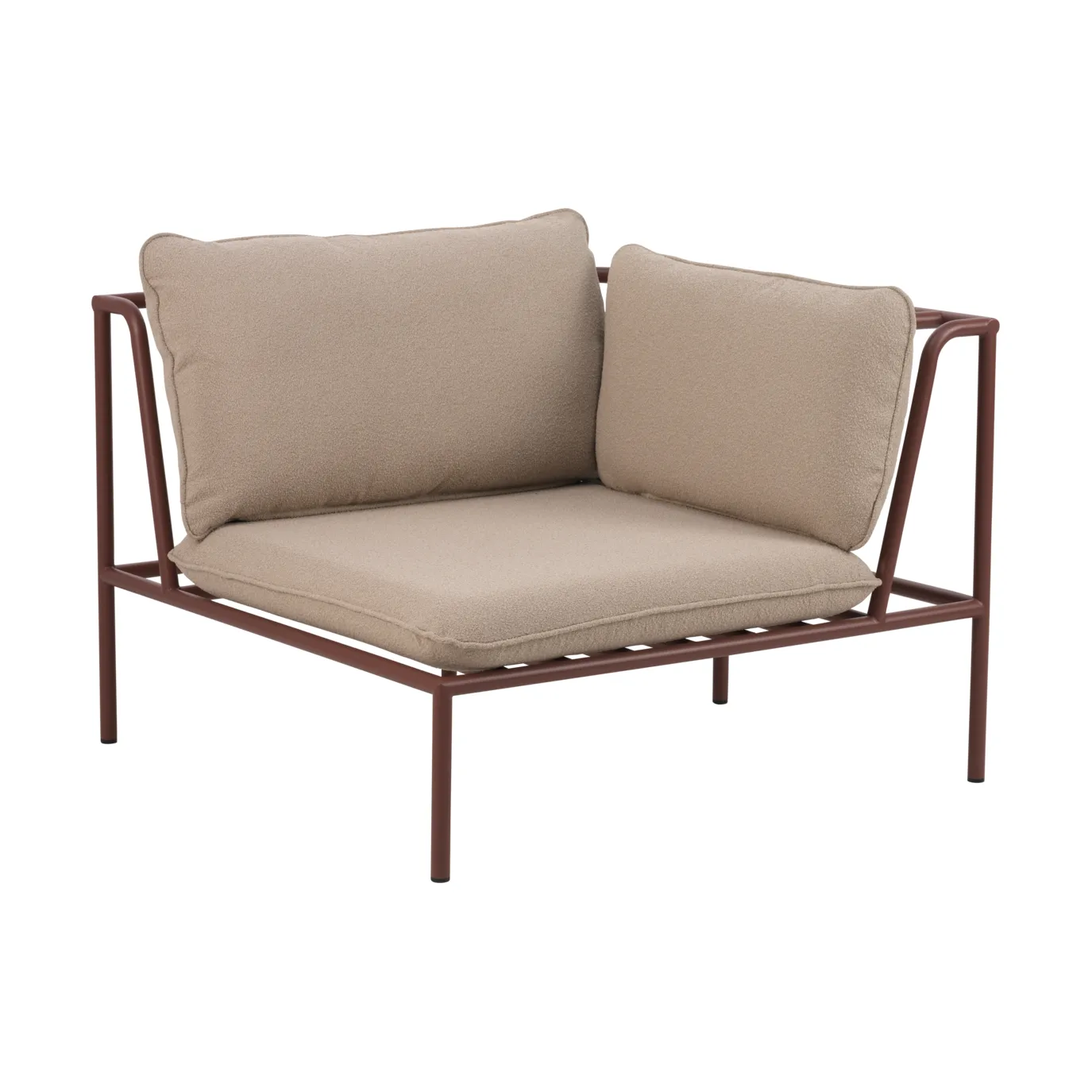 Collier bankmodule, Zin red-teddy beige, hoek Brafab