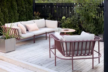 Collier bankmodule - Zin red-teddy beige, hoek - Brafab