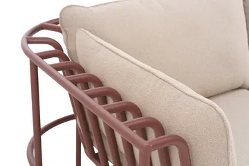 Collier fauteuil - Zin red-teddy beige - Brafab